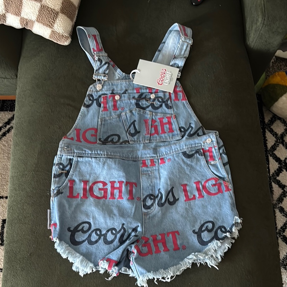The Laundry Room Coors Light Blue Denim Overalls